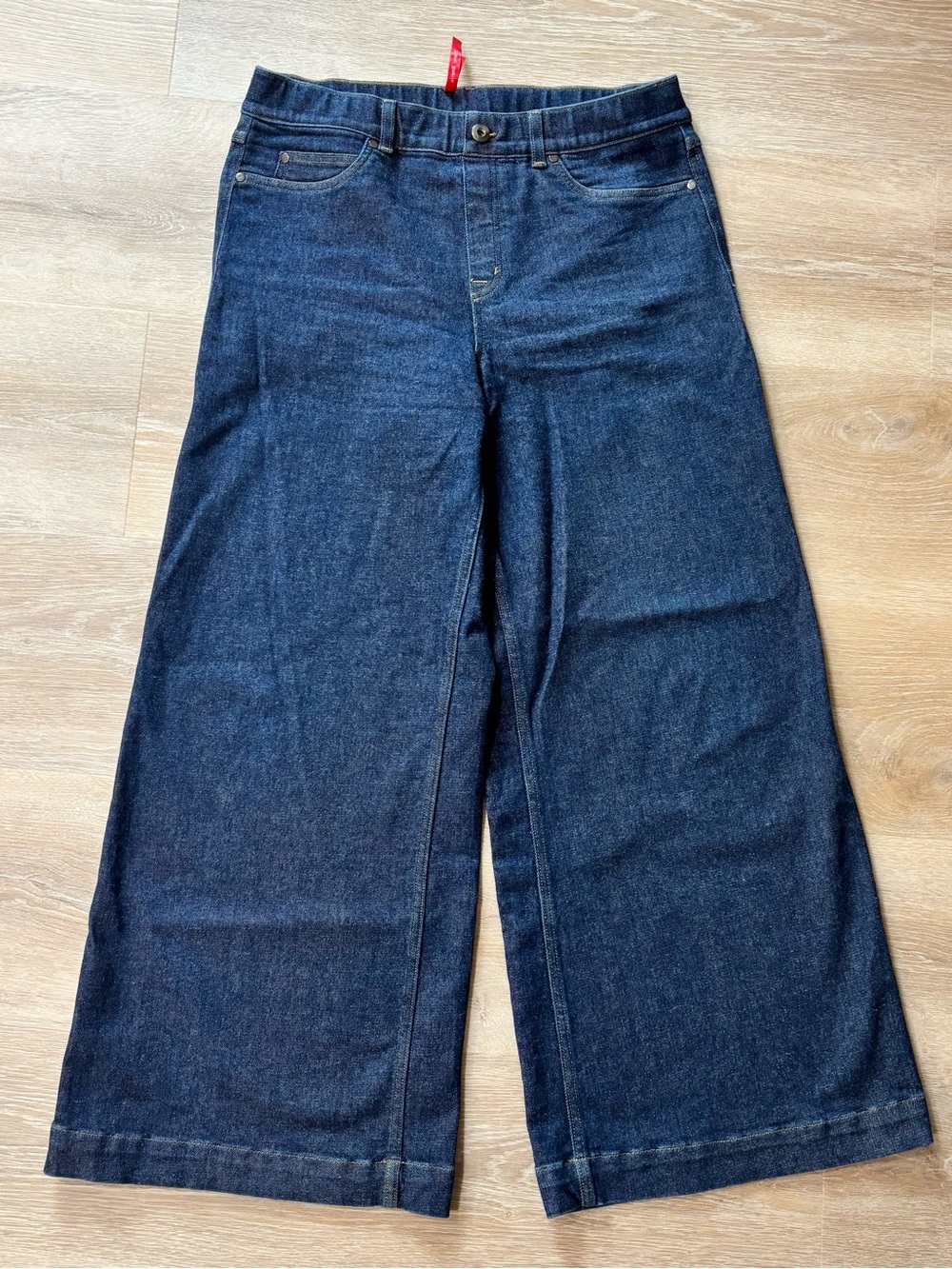 SPANX Wide Leg Jeans, Dark Wash, XL